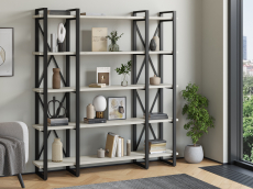 Стеллажи, Стеллаж Айсберг Лофт 160х182-4 v3 черный