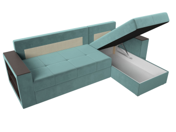 Диван угловой Дубай Лайт, велюр, правый угол