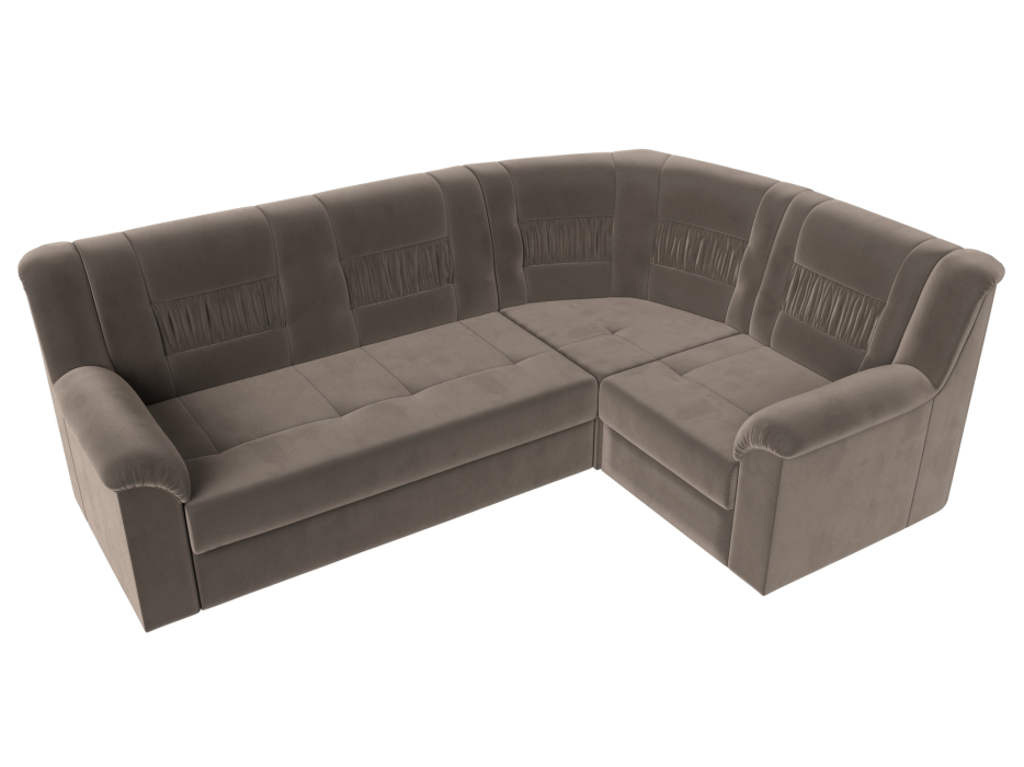 Диваны угловые в гостиную, Угловой диван Карелия правый, велюр