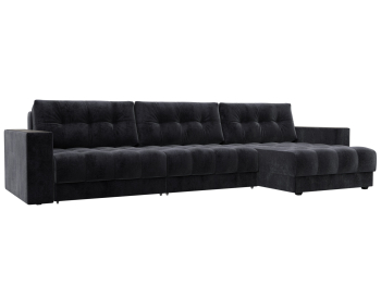 Диван угловой с декором Лига-049 НПБ Лонг, велюр TOWER