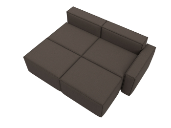 Диван угловой модульный Лига-063 угол правый, рогожка Амур