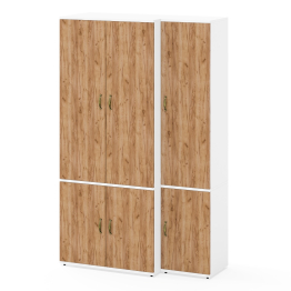 Бельевой глубокий шкаф Лидер-8 и пенал для одежды МД 21Б