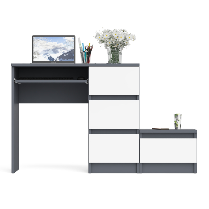 Прямые компьютерные столы, Стол компьютерный Мори МС-6 правое исполнение с тумбочкой 400-1