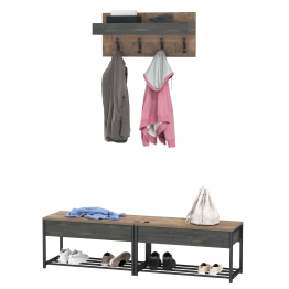 Две обувницы с сиденьем и вешалка для верхней одежды Трувор