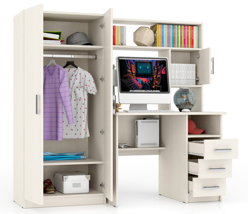 Прямые компьютерные столы, Стол компьютерный со шкафом СК-9