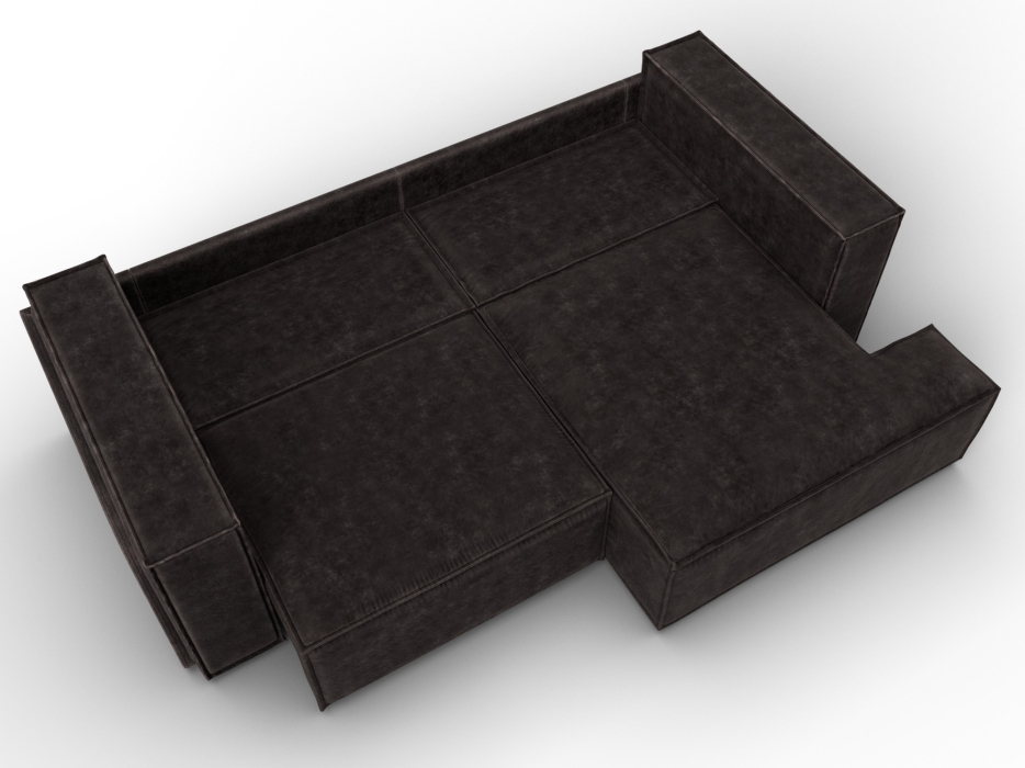 Диваны угловые в гостиную, Диван угловой Лига-061 угол правый, велюр BRUT