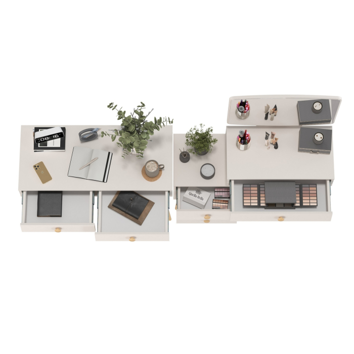 С зеркалом, Туалетный стол с зеркалом Афина и стол на ножках