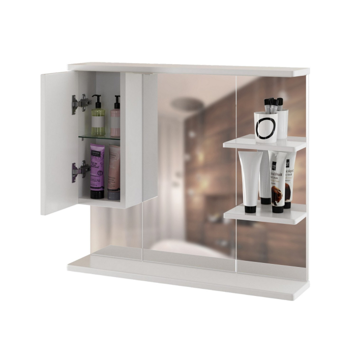 Стеллажи и полки, Шкаф навесной ЭТЬЕН-80 левый с подсветкой (ПВХ)