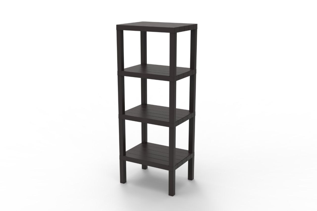 Подставки, KND030 Комплект 4 этажерки "Kampana" прямоугольные 4-х секционные (мокко)