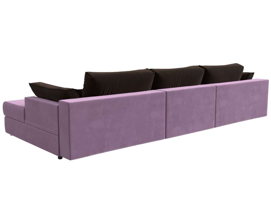 Диваны угловые в гостиную, Угловой диван Пекин Long угол правый, НПБ, микровельвет