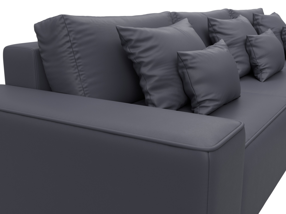 Диваны угловые в гостиную, Диван угловой Лига-074 угол универсальный, экокожа GRIFON