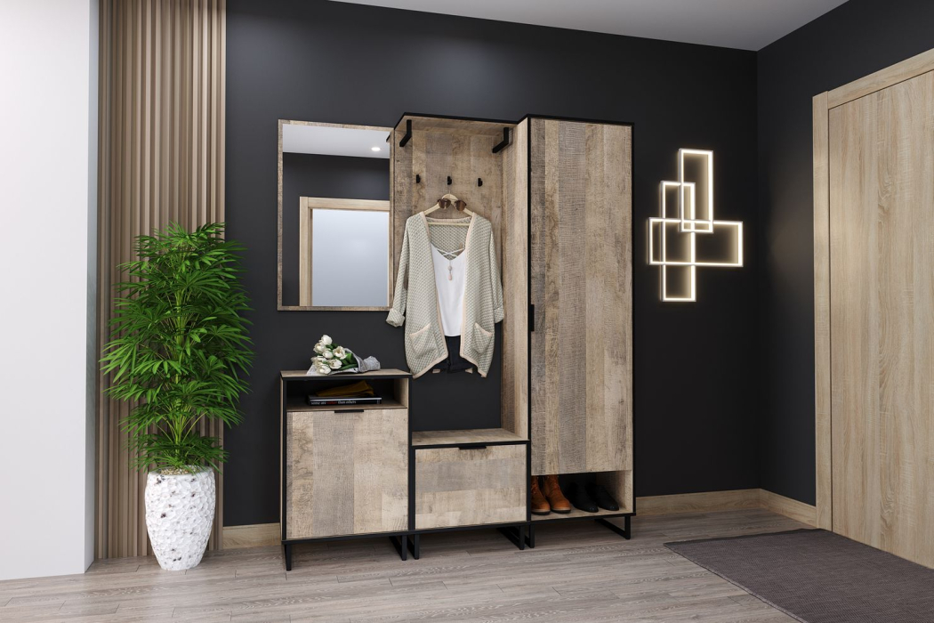 Шкафы одностворчатые, Шкаф для одежды Фолк НМ 014.01