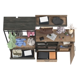 Прихожая с вешалкой для одежды и тумбой-комодом Трувор