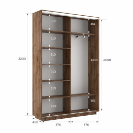 Шкаф-купе Экспресс 2-х дверный Фотопечать Калейдоскоп Стекла 120х45х220