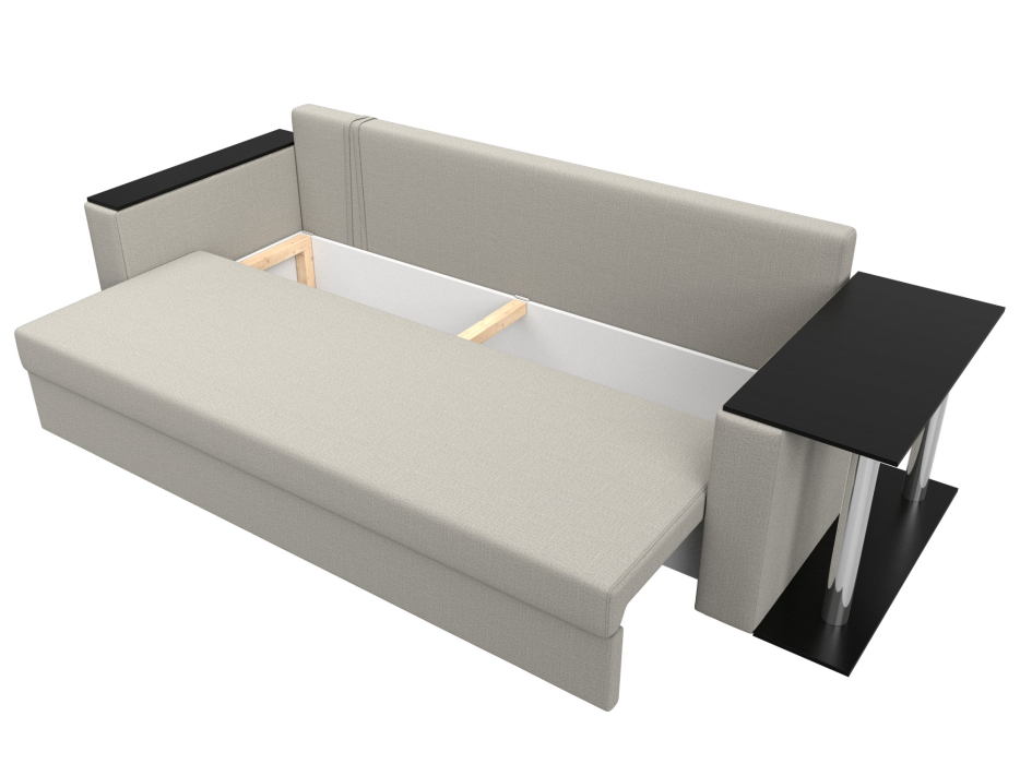 Диваны еврокнижки, Диван прямой Атланта со столом справа, рогожка Амур