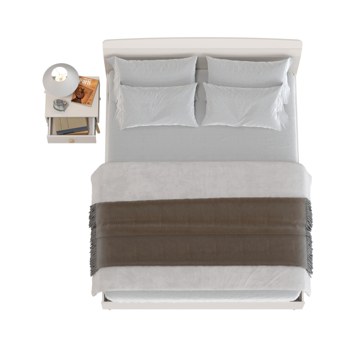 Спальные гарнитуры, Кровать двухместная Афина 4-22901 с прикроватной тумбочкой