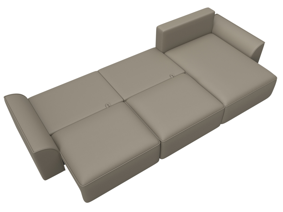 Диваны угловые в гостиную, Диван угловой Лига-048 НПБ лонг, экокожа GRIFON