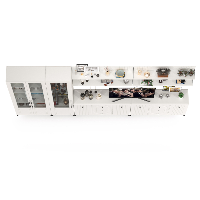 Стенки для гостиной, Белая гостиная Валенсия № 125