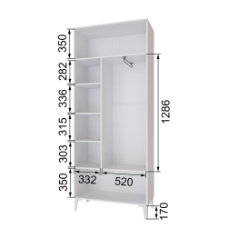 Шкаф 2-х створчатый Толедо ТШ-30