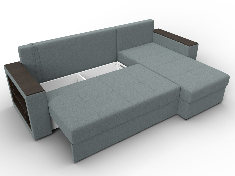 Диваны угловые в гостиную, Диван угловой Дубай Лайт угол универсальный, рогожка Амур