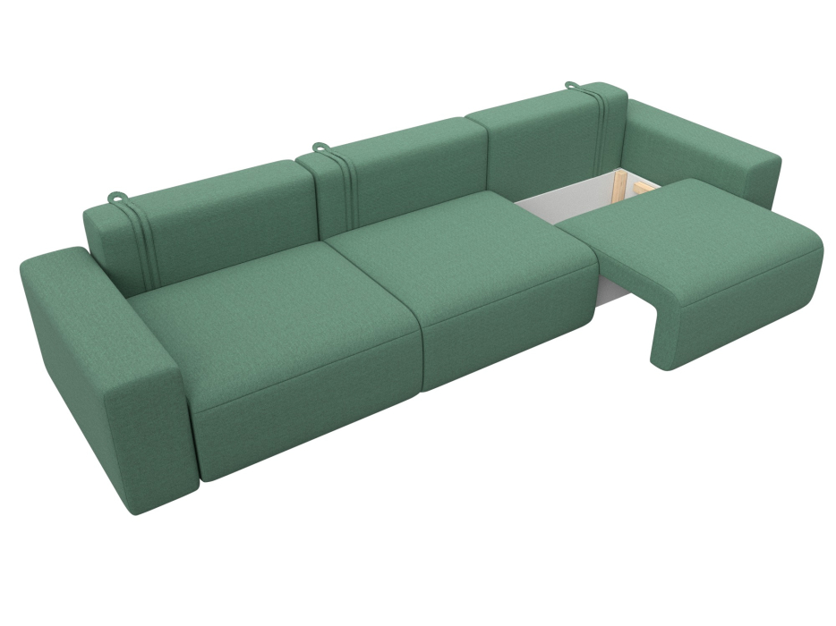 Диваны еврокнижки, Диван прямой Лига-036 НПБ Классик Лонг, рогожка Амур