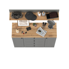 Остин комод четыре ящика и две дверки и полка навесная