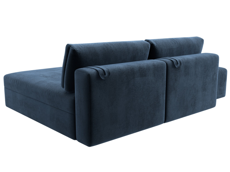 Диваны угловые в гостиную, Диван угловой модульный с пуфом Лига-060 НПБ угол универсальный, велюр TOWER