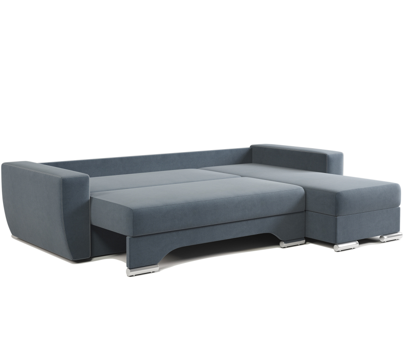 Диваны угловые в гостиную, Угловой диван ЕвроШаг правый, велюр