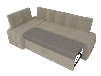 Кухонный угловой диван Люксор левый угол, микровельвет