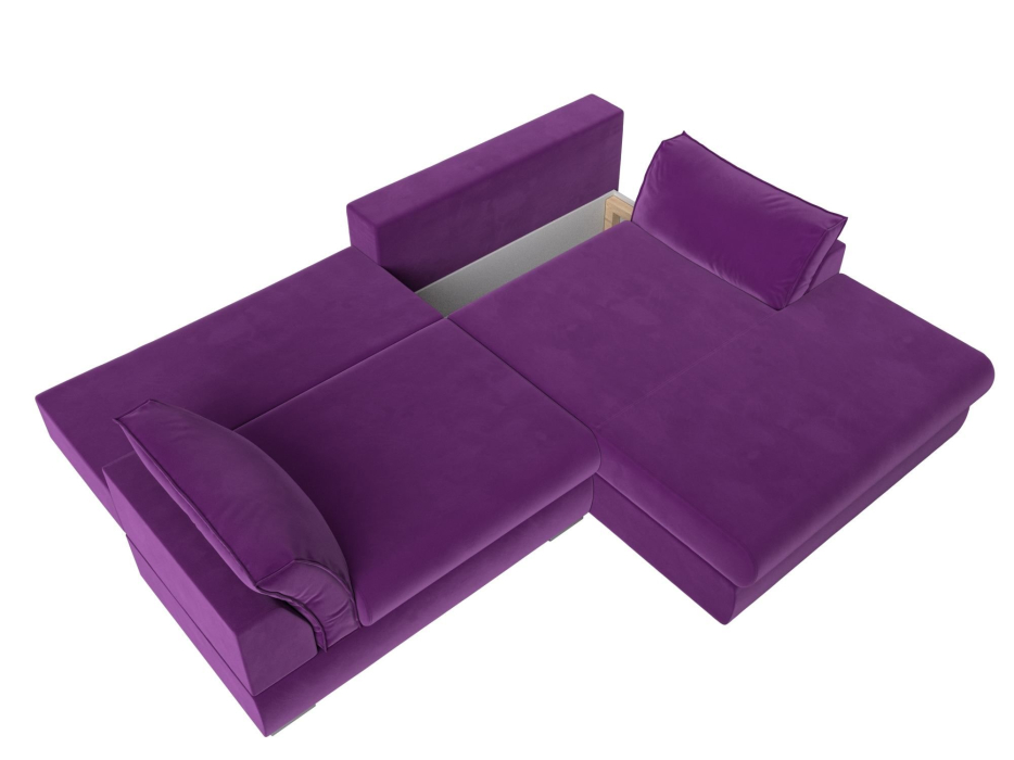 Диваны угловые в гостиную, Угловой диван Пекин угол правый, микровельвет