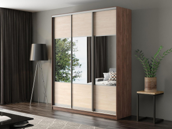 Шкаф-купе Айсберг 210 ШАМОНИ ТЕМНЫЙ (шамони светлый/комбинированный)