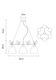 Люстра подвесная PASSERO 83см
