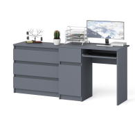 Домашние кабинеты, Стол компьютерный МС-1 левый с комодом на три ящика Мори