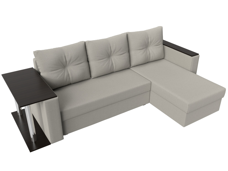 Диваны угловые в гостиную, Угловой диван Атланта правый угол, рогожка Амур