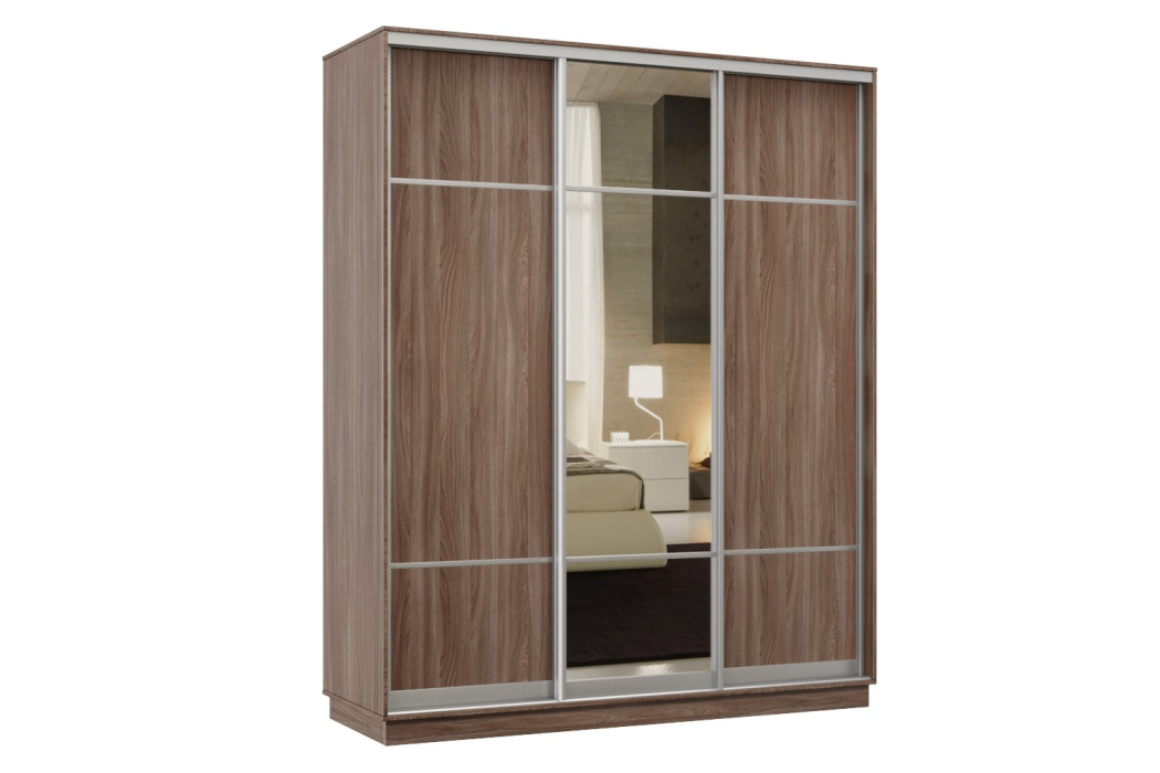 Шкафы-купе 3-х дверные, Шкаф-купе Премьер Лайт 27 (08;11;08) трехдверный