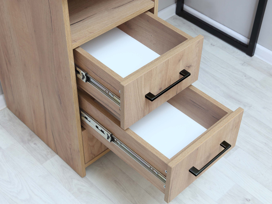 Прямые, Стол письменный с тумбой на метал.каркасе