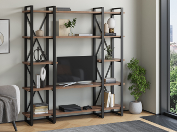 Стеллаж Айсберг Лофт 160х182-4 v4 черный