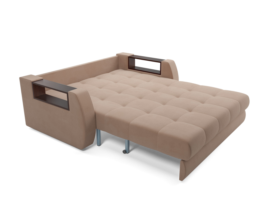 Диваны с ящиком для белья, Диван аккордеон Барон №3 ППУ 120х200 Велюр