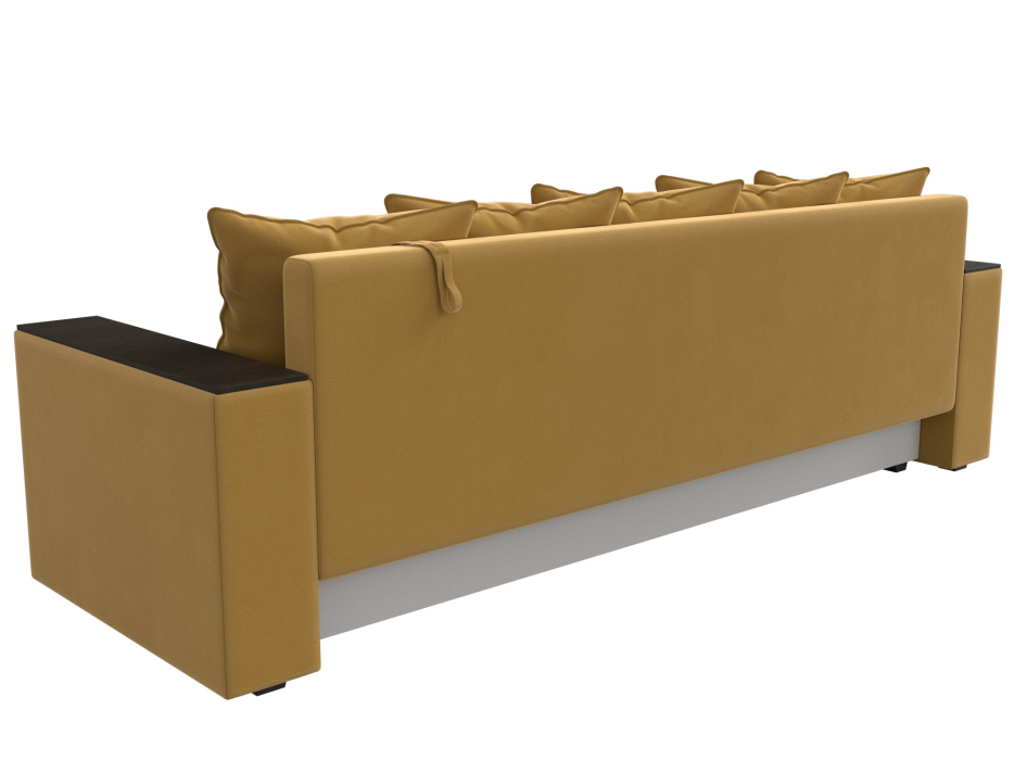 Диваны кровати со спальным местом, Диван прямой Дубай Лайт полки слева, микровельвет