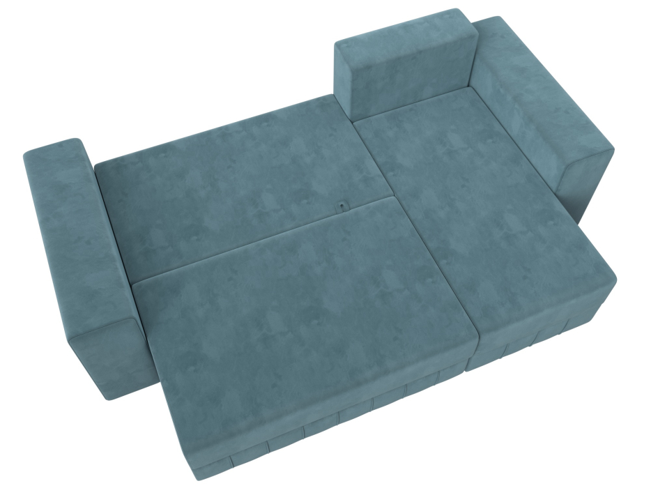 Диваны угловые в гостиную, Диван угловой Лига-076 угол универсальный, велюр SEVEN