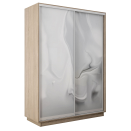 Шкаф-купе Экспресс 2-х дверный Фотопечать Шелк Стекла 120х45х220