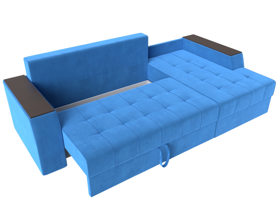 Диваны угловые в гостиную, Угловой диван Эмир БС правый угол, велюр