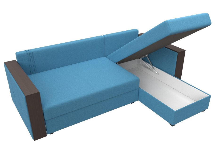 Диваны угловые в гостиную, Диван угловой Валенсия Лайт правый угол, рогожка Амур