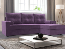 Диваны угловые в гостиную, Диван угловой Верона Лайт правый угол, микровельвет