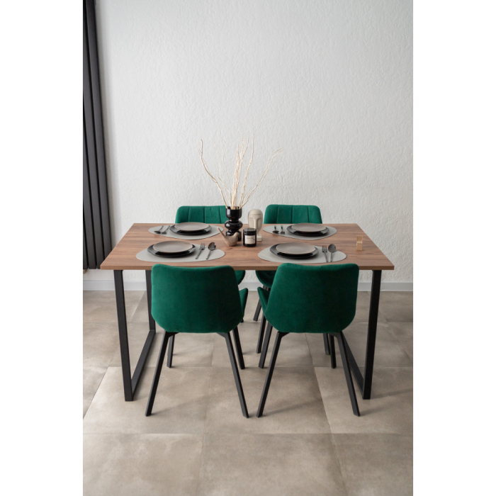 Обеденные столы, Деревянный стол Лиман 140 х 80 (черные ноги)