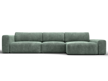 Диван угловой Лига-066 НПБ Лонг угол правый, велюр BRUT