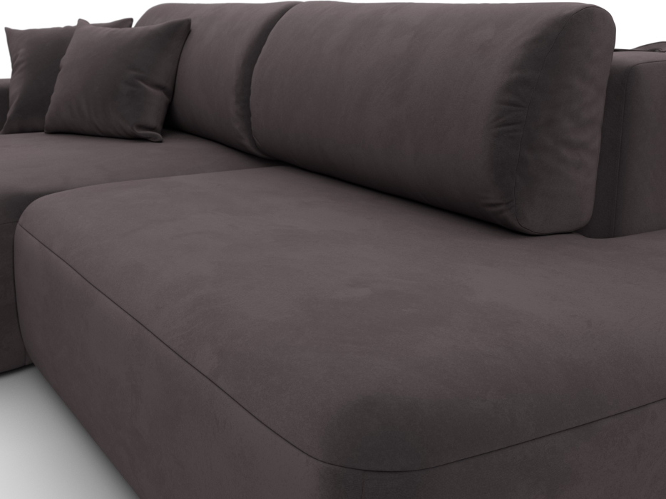 Диваны угловые в гостиную, Диван угловой Лига-036 НПБ Модерн левый угол, велюр