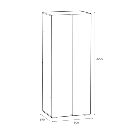 Шкаф распашной Вирола ШК-800