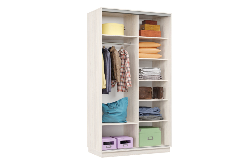 Шкафы-купе 2-х дверные, Шкаф-купе Премьер Лайт МИНИ 02 (08;11) двухдверный