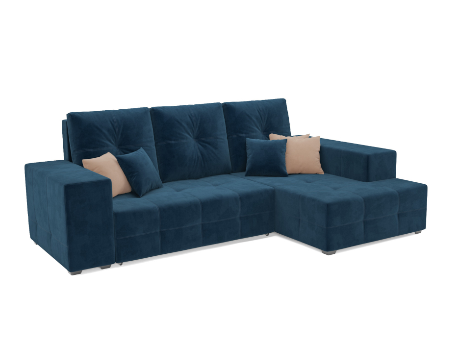 Диваны угловые в гостиную, Диван угловой Монреаль Правый угол (Велюр)